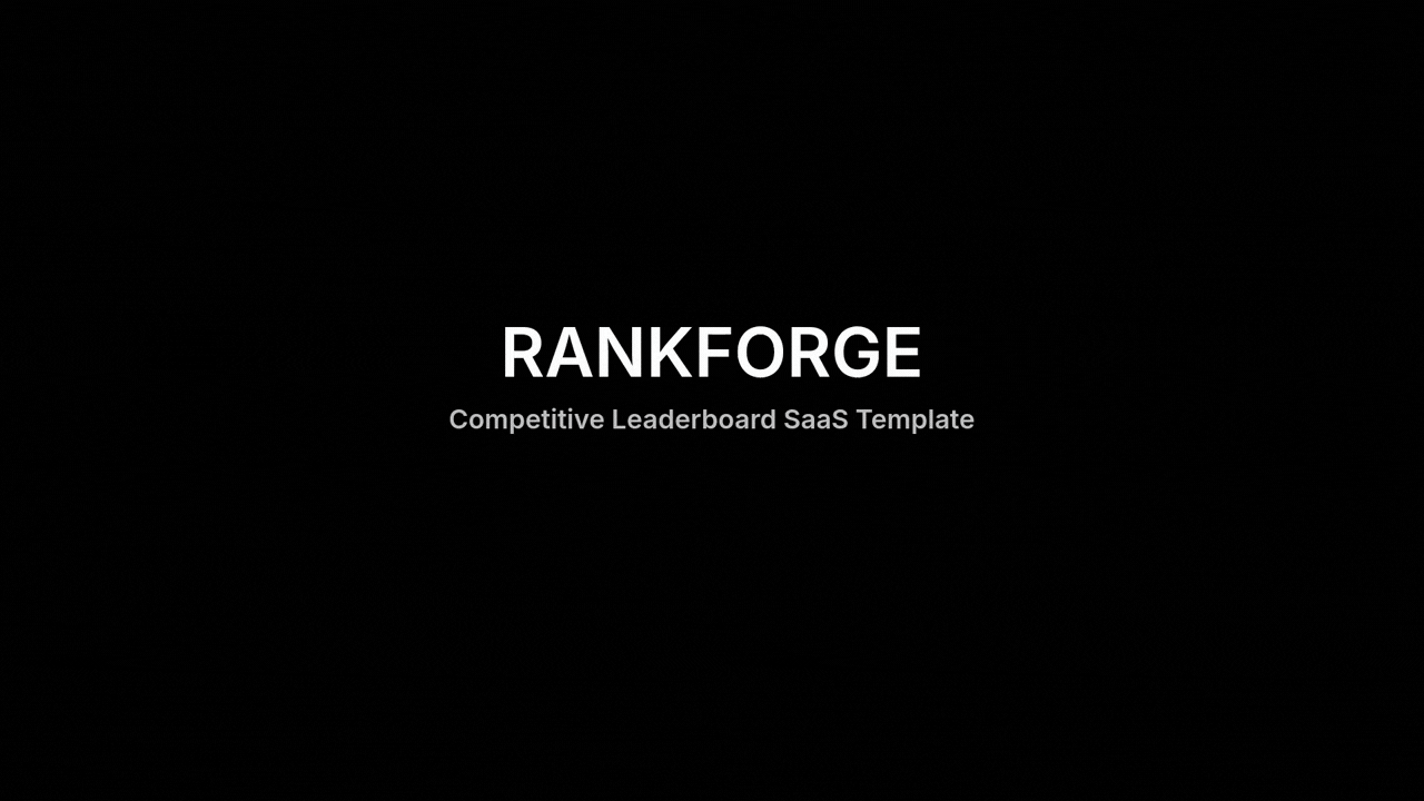 RankForge competitive leaderboard SaaS template preview